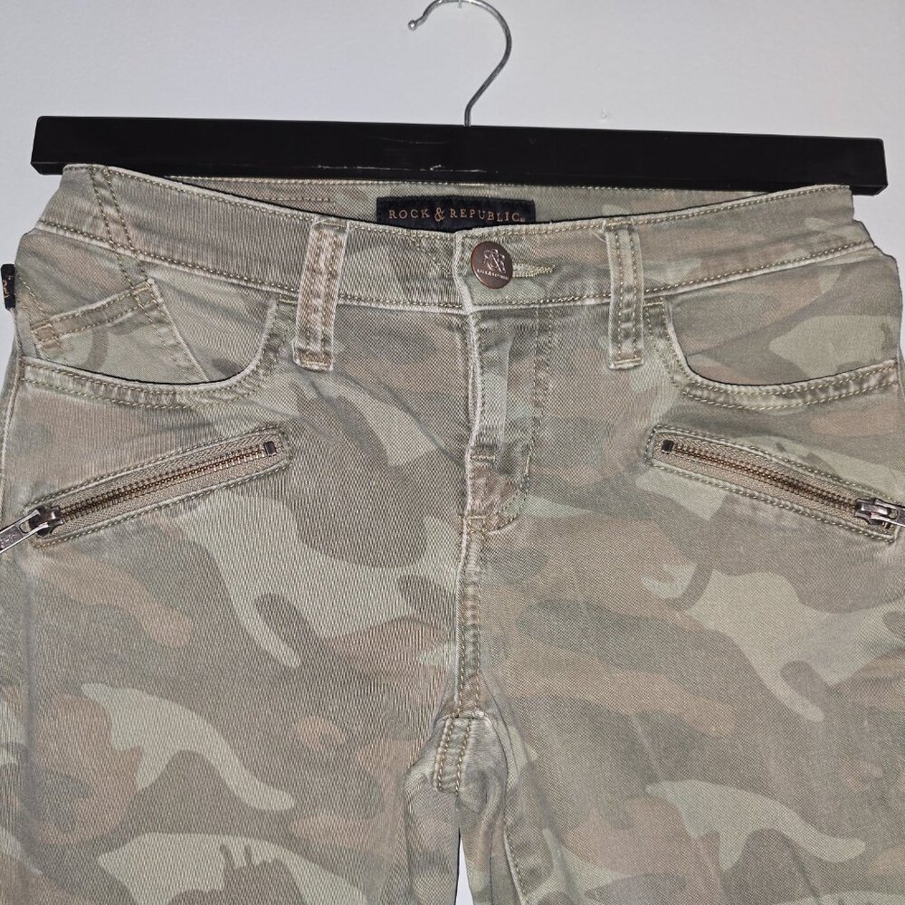Rock & Republic Women's Kashmere Camouflage Pants, Size 4  #10 - Picture 3 of 8